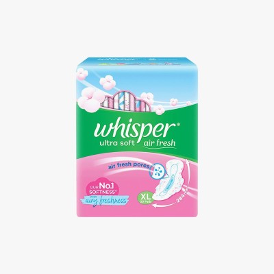 Whisper Ultra Soft Air Fresh Sanitary Napkin 30 pads